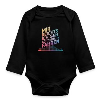 Roller Coaster Amusement Park Roller Coaster - Organic Longsleeve Baby Bodysuit - black - Front