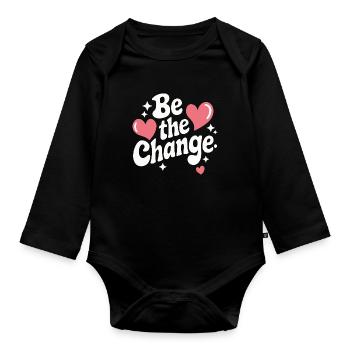 Altruisme Don désintéressé Donner d’école - Body Bébé bio manches longues - noir - Devant