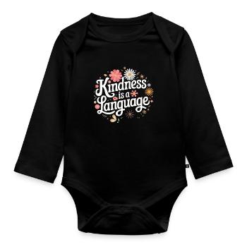 Altruisme Don désintéressé Donner d’école - Body Bébé bio manches longues - noir - Devant