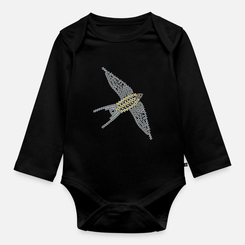 Avaler - Body Bébé bio manches longues - noir