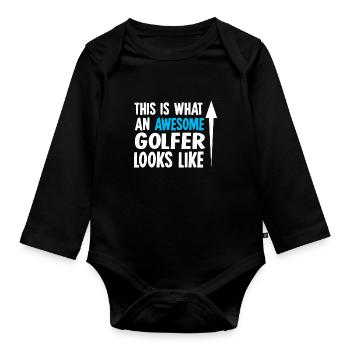 Golfeur - Body Bébé bio manches longues - noir - Devant