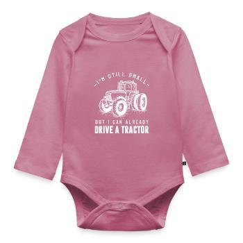 Cadeau de tracteur Farmer Kids · tracteur de conduite - Body Bébé bio manches longues - mauve - Devant