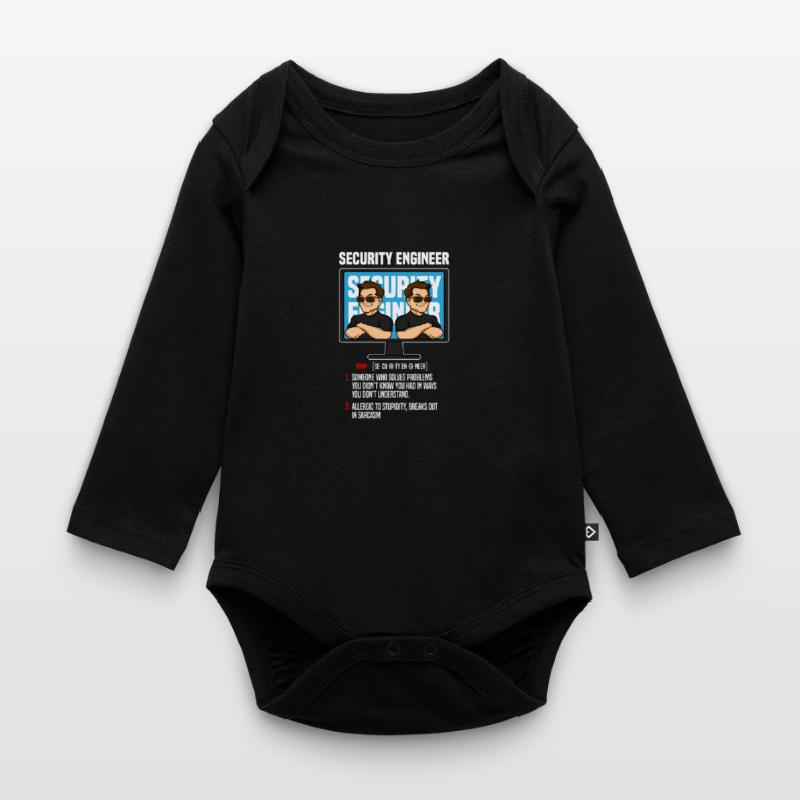 IT Security Definition computer security Trojan gift Organic Longsleeve Baby Bodysuit