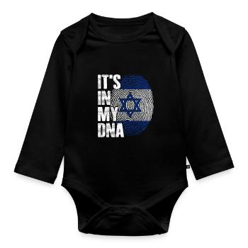 Israël DNA - Body Bébé bio manches longues - noir - Devant