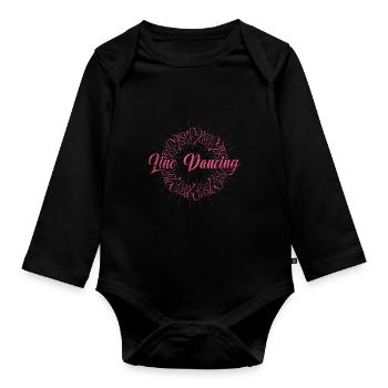 Linedance Herz Liebe - Baby Bio-Langarm-Body - Schwarz - Vorne