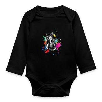 Cello - Baby Bio-Langarm-Body - Schwarz - Vorne