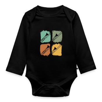 Posaunist Instrument - Baby Bio-Langarm-Body - Schwarz - Vorne