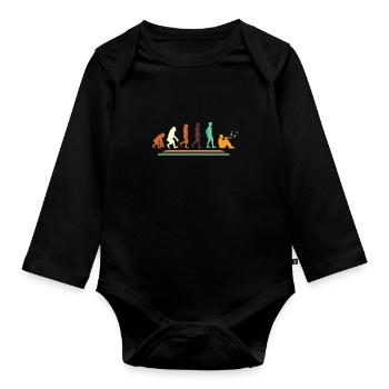 Trumpet Jazz Music Evolution - Organic Longsleeve Baby Bodysuit - black - Front