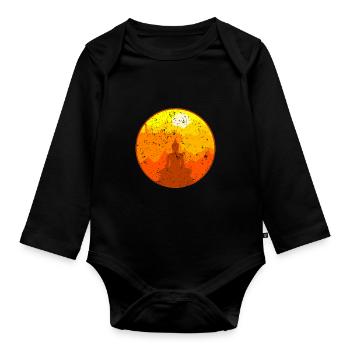 Thailand Southeast Asia - Organic Longsleeve Baby Bodysuit - black - Front