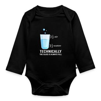 Physics science scientist. - Organic Longsleeve Baby Bodysuit - black - Front