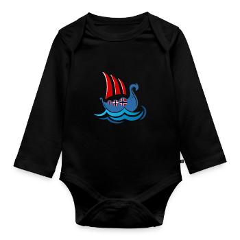 Orignal de Norvège - Body Bébé bio manches longues - noir - Devant