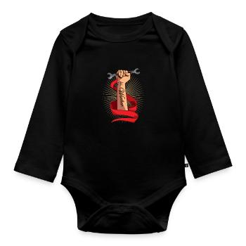 Artisans Métiers - Body Bébé bio manches longues - noir - Devant