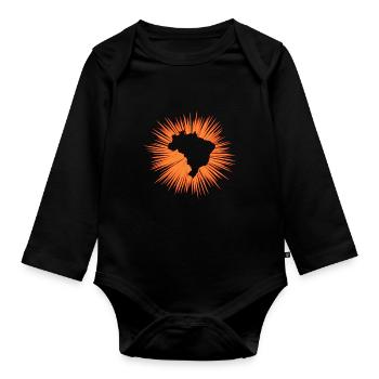 Brasilien - Baby Bio-Langarm-Body - Schwarz - Vorne