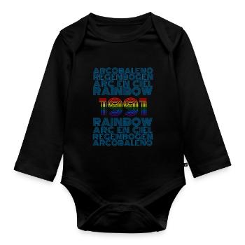 ARC 1991 - Organic Longsleeve Baby Bodysuit - black - Front