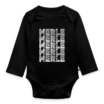 Frère Merle - Body Bébé bio manches longues - noir - Devant