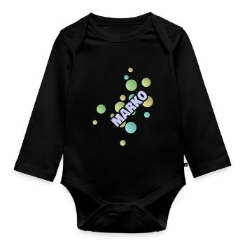 Fachhochschule Marko - Baby Bio-Langarm-Body - Schwarz - Vorne