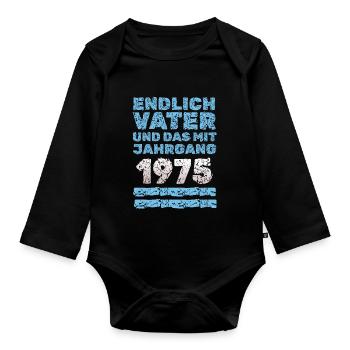 1975 - Baby Bio-Langarm-Body - Schwarz - Vorne