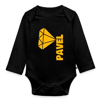 Noble Pavel - Body Bébé bio manches longues - noir - Devant