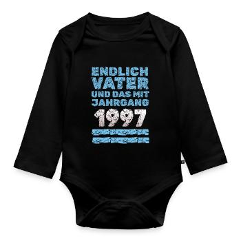 Endlich 1997 - Baby Bio-Langarm-Body - Schwarz - Vorne