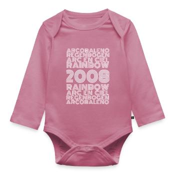 Rainbow 2008 - Organic Longsleeve Baby Bodysuit - mauve - Front