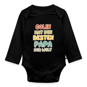 Baby Colin - Baby Bio-Langarm-Body - Schwarz - Vorne