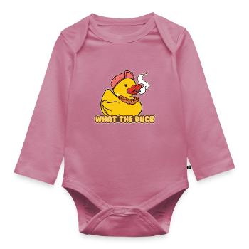 Rubber Duckie What The Duck Lover - Body Bébé bio manches longues - mauve - Devant