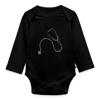 Assistant médical - Body Bébé bio manches longues - noir - Devant