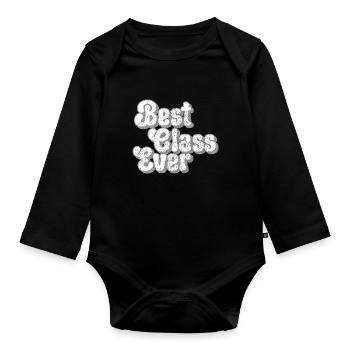 Best Class Ever Teacher - Baby Bio-Langarm-Body - Schwarz - Vorne