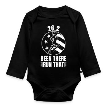 26.2 Been There Run That Marathon - Baby Bio-Langarm-Body - Schwarz - Vorne