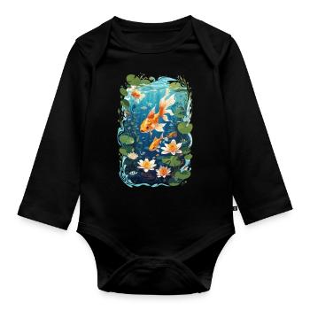 Aquarium - Body Bébé bio manches longues - noir - Devant
