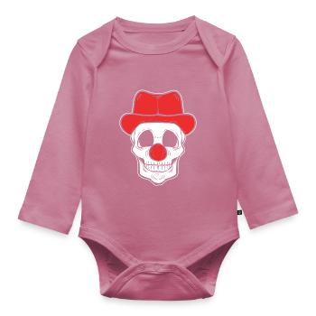 Clown mort Comédien Poison - Body Bébé bio manches longues - mauve - Devant