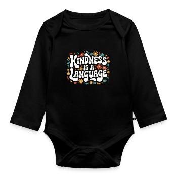 Altruisme Don désintéressé Donner d’école - Body Bébé bio manches longues - noir - Devant