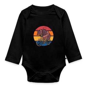 Cyclistes Vélo Vélo Cyclisme VTT L - Body Bébé bio manches longues - noir - Devant