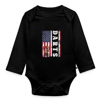 Pool is my therapy billiard player snooker lie - Organic Longsleeve Baby Bodysuit - black - Front