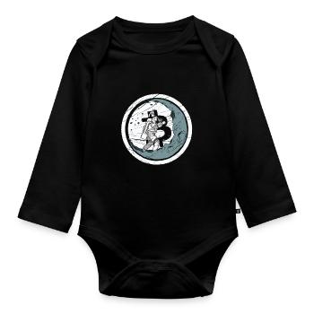 Drôle Bitcoin Crypto Crypto Fun Love - Body Bébé bio manches longues - noir - Devant