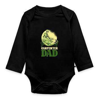 Lustige Schreiner Handwerker Werkzeug Spaß Liebhab - Baby Bio-Langarm-Body - Schwarz - Vorne
