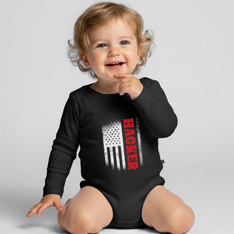 Funny Programmer Computer Geek Code Fun Love Organic Longsleeve Baby Bodysuit