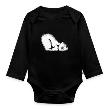 Polar Bear Winter - Baby Bio-Langarm-Body - Schwarz - Vorne