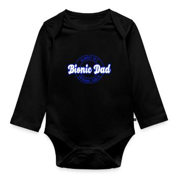 Bionic Dad Athletic Hip Knee Replacement Surgery - Baby Bio-Langarm-Body - Schwarz - Vorne