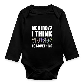 Neurone Neuronon Enseignant Cadeau - Body Bébé bio manches longues - noir - Devant