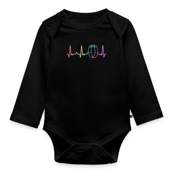Rhönrad Gymnastique Gymnastique Roue Rhönräder - Body Bébé bio manches longues - noir - Devant