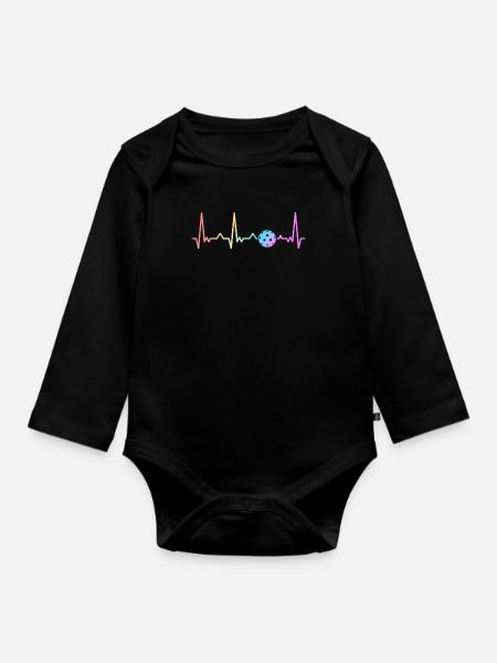 Pickleball Pickleballer Sport - Organic Longsleeve Baby Bodysuit - black