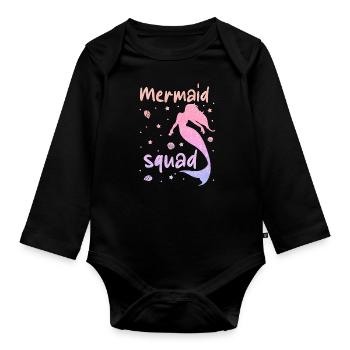Mermaid Fable Mermaids Conte de fées - Body Bébé bio manches longues - noir - Devant