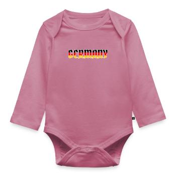 Allemagne Drapeau allemand Nation Pays - Body Bébé bio manches longues - mauve - Devant