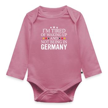 Allemagne Drapeau allemand Nation Pays - Body Bébé bio manches longues - mauve - Devant