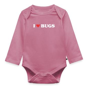 Insect Entomologist Biology - Organic Longsleeve Baby Bodysuit - mauve - Front
