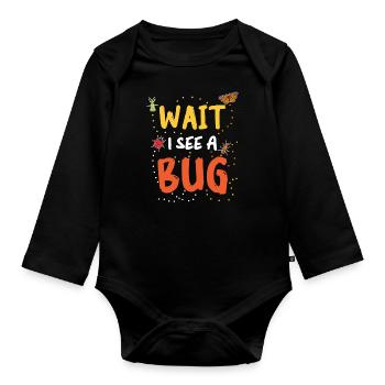 Insect Entomologist Biology - Organic Longsleeve Baby Bodysuit - black - Front