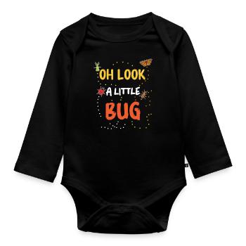 Insect Entomologist Biology - Organic Longsleeve Baby Bodysuit - black - Front