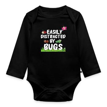 Insect Entomologist Biology - Organic Longsleeve Baby Bodysuit - black - Front