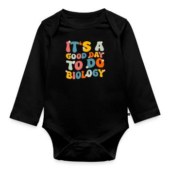 Teacher School Teacher Teacher Teacher - Organic Longsleeve Baby Bodysuit - black - Front